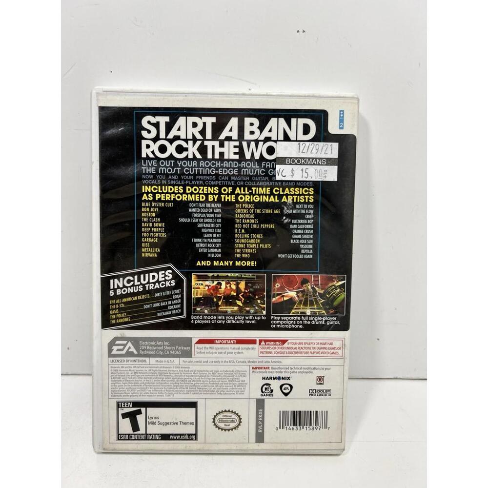 Rock Band - Original Nintendo Wii Video Game Complete CD - Picture 2 of 4